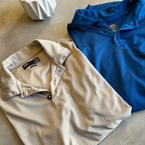 Two men’s Oakley polos